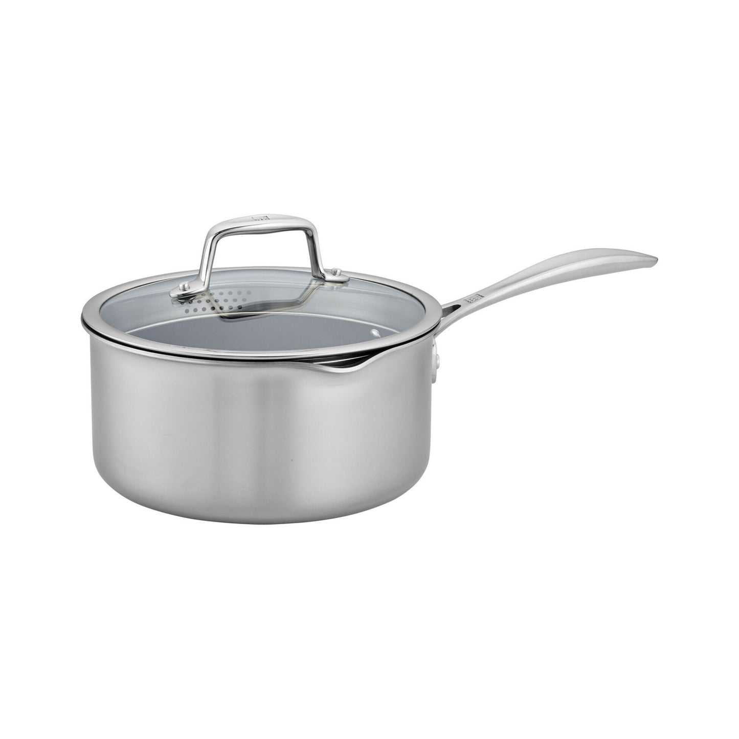 CLAD CFX 3QT STAINLESS STEEL NONSTICK CERAMIC SAUCEPAN W/ LID