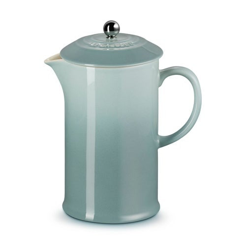 1.1QT STONEWARE FRENCH PRESS W/ STAINLESS STEEL KNOB SEA SALT