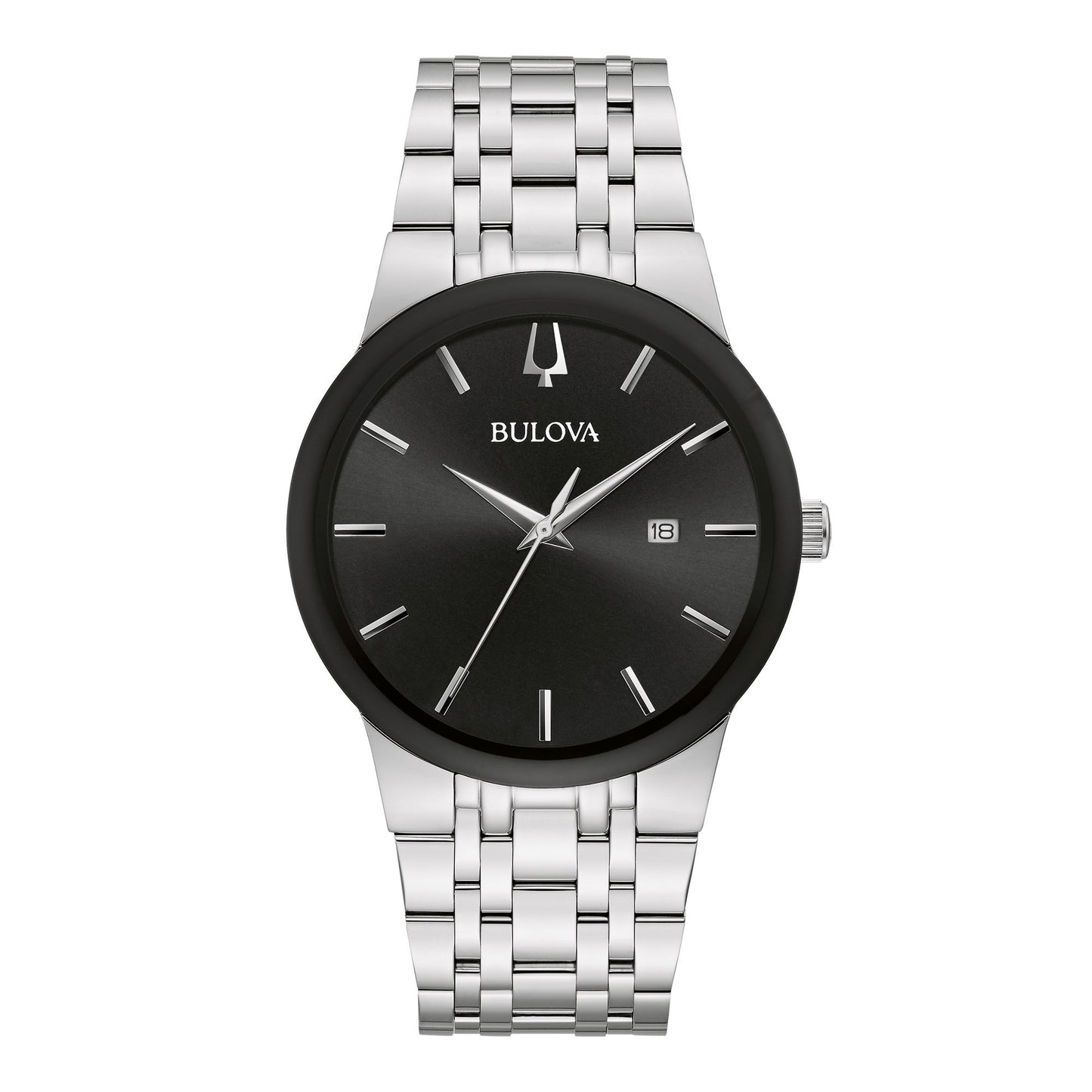 MENS FUTURE CORPORATE EXCLUSIVE SILVER-TONE STAINLESS STEEL WATCH BLACK DIAL