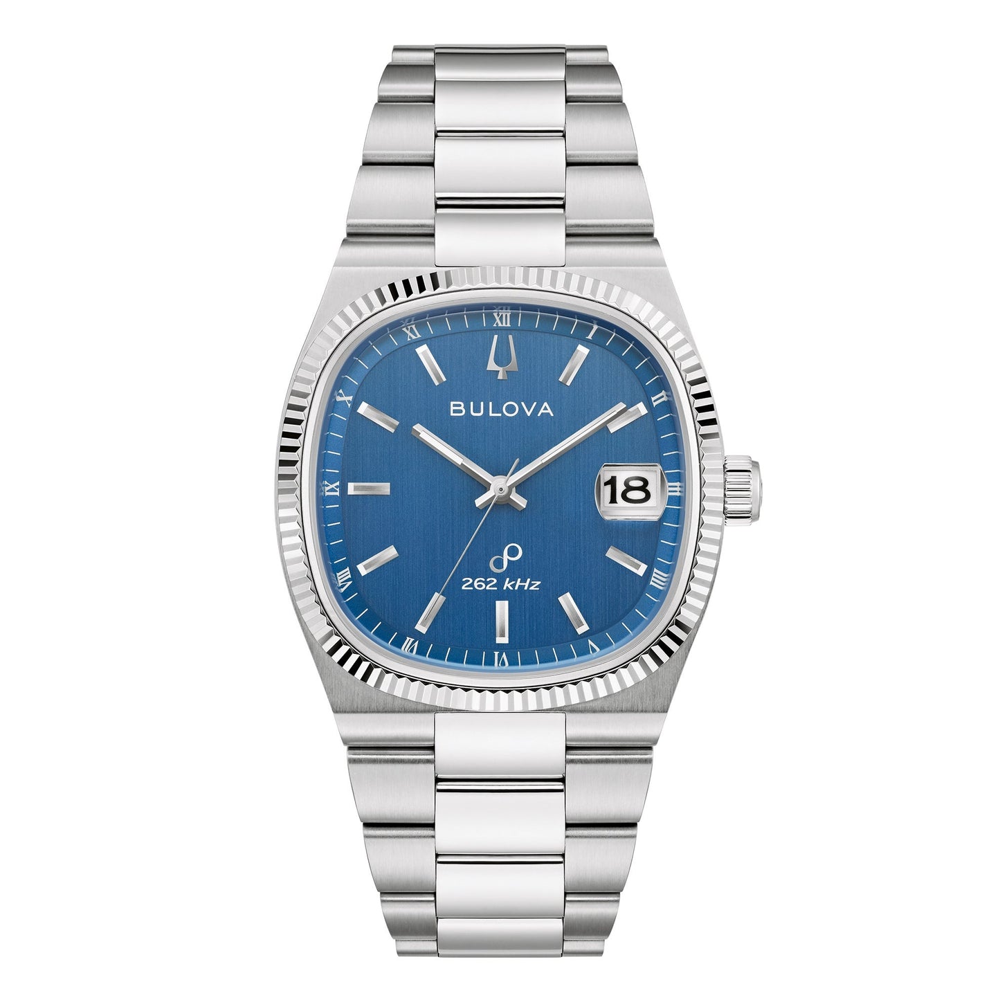 MENS SUPER SEVILLE HPQ PRECISIONIST SILVER-TONE STAINLESS STEEL WATCH BLUE DIAL