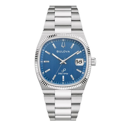 MENS SUPER SEVILLE HPQ PRECISIONIST SILVER-TONE STAINLESS STEEL WATCH BLUE DIAL