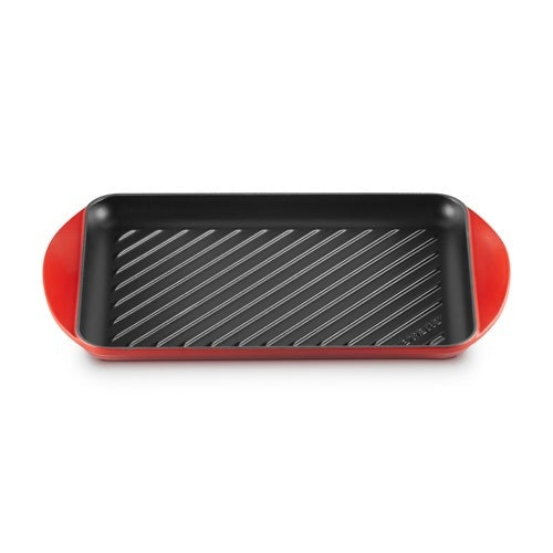 12.5" TRADITIONAL CAST  IRON RECTANGULAR SKINNY GRILL CERISE
