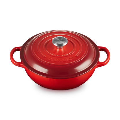 2.5QT SIGNATURE CAST IRON ROUND STEW POT CERISE
