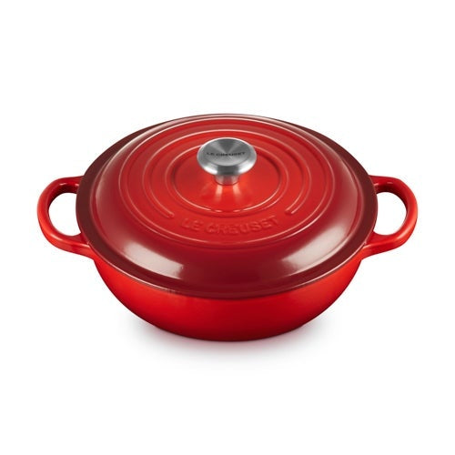 2.5QT SIGNATURE CAST IRON ROUND STEW POT CERISE