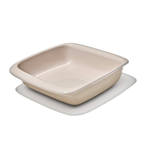 2QT SQUARE STONEWARE BAKING DISH BISCUIT