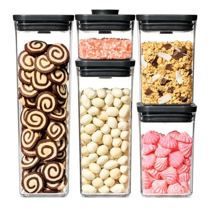 GOOD GRIPS 5PC POP CONTAINER SET MATTE BLACK