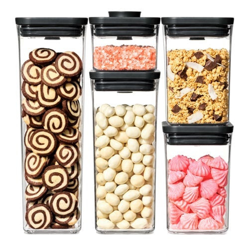 GOOD GRIPS 5PC POP CONTAINER SET MATTE BLACK