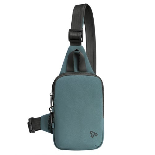 THE VOYAGES ANTI-THEFT COMPACT SLING SLATE BLUE