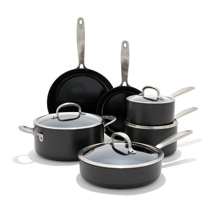 ENHANCED 10PC CERAMIC NONSTICK COOKWARE SET