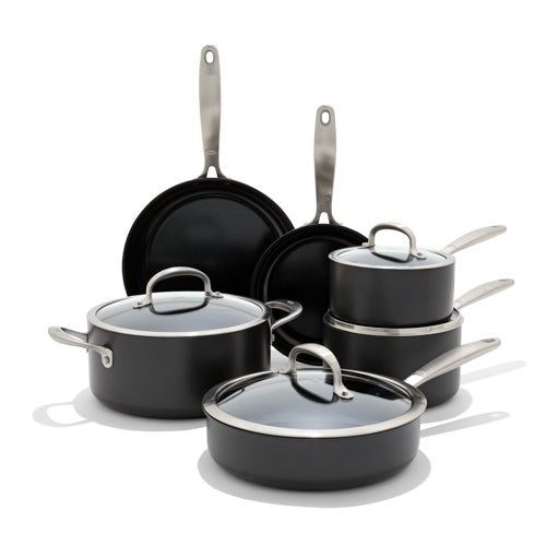 ENHANCED 10PC CERAMIC NONSTICK COOKWARE SET