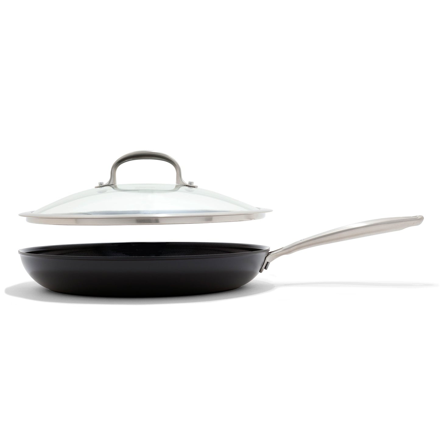 ENHANCED 12" CERAMIC NONSTICK FRYPAN W/ LID