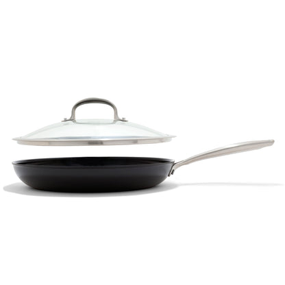 ENHANCED 12" CERAMIC NONSTICK FRYPAN W/ LID