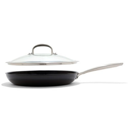 ENHANCED 12" CERAMIC NONSTICK FRYPAN W/ LID