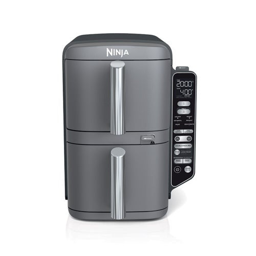 DOUBLESTACK XL DOUBLE BASKET SMART AIR FRYER W/ THERMOMETER DEEP GRAY