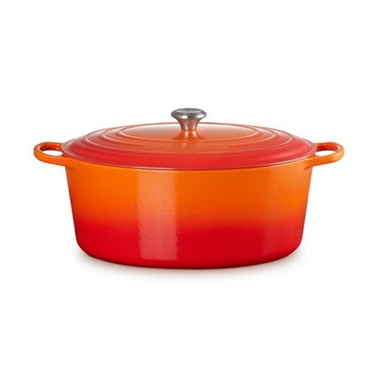 15.5QT SIGNATURE CAST IRON OVAL DUTCH OVEN, FLAME