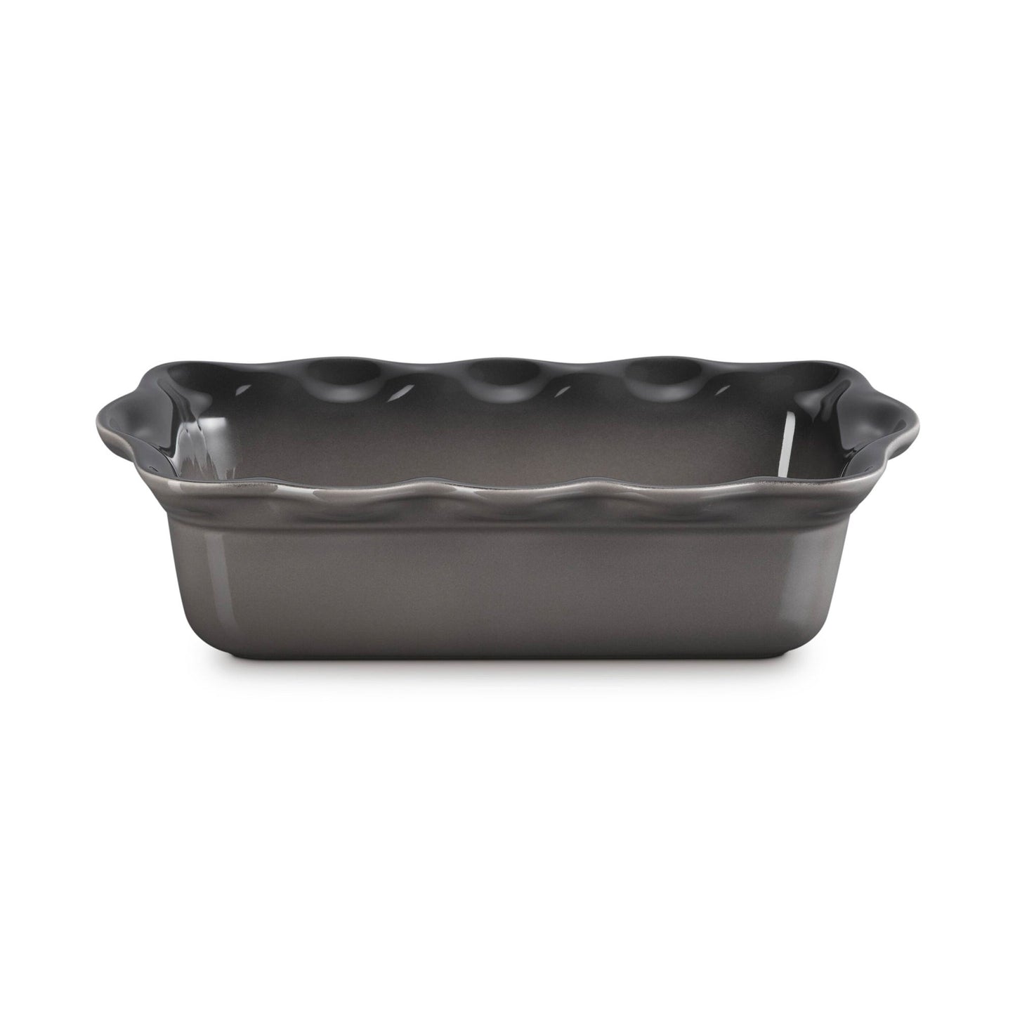 9" HERITAGE STONEWARE FLUTED LOAF PAN, OYSTER