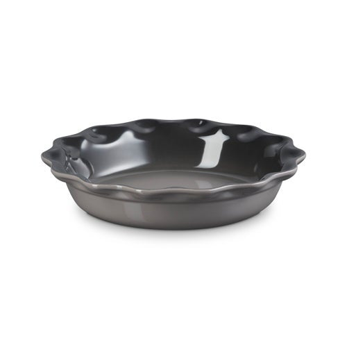 9" HERITAGE STONEWARE PIE DISH, OYSTER