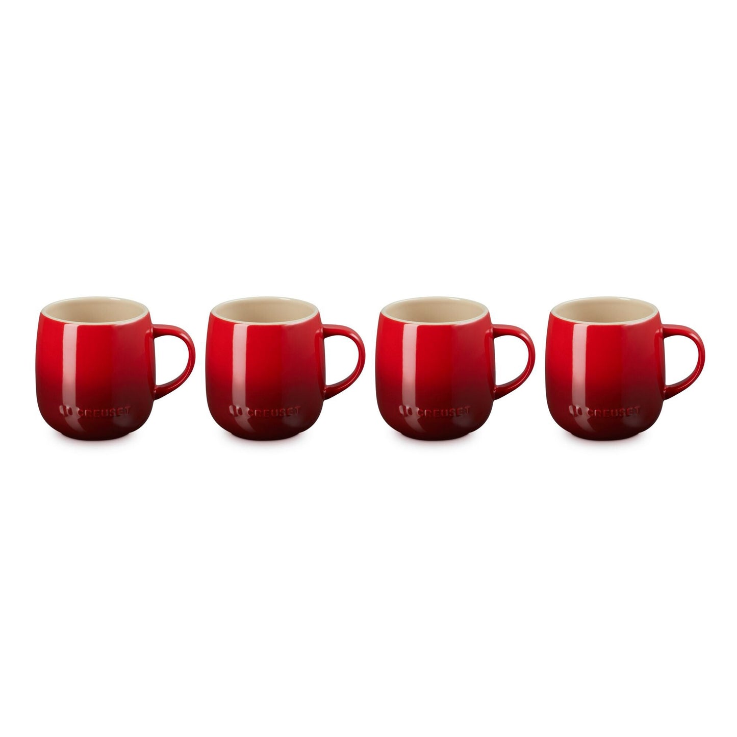 SET OF 4 HERITAGE MUG SET CERISE