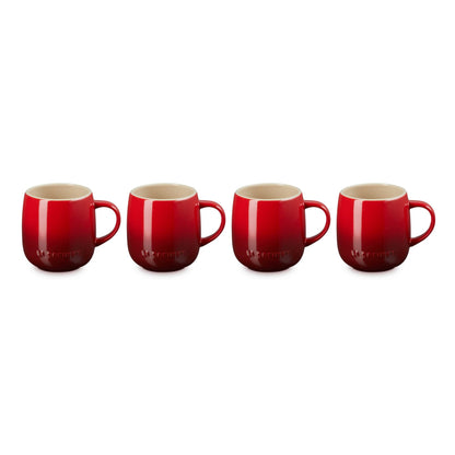 SET OF 4 HERITAGE MUG SET CERISE