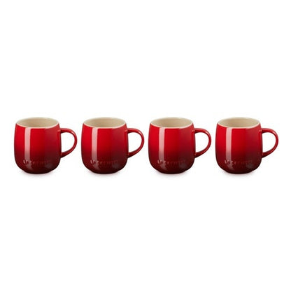 SET OF 4 HERITAGE MUG SET CERISE