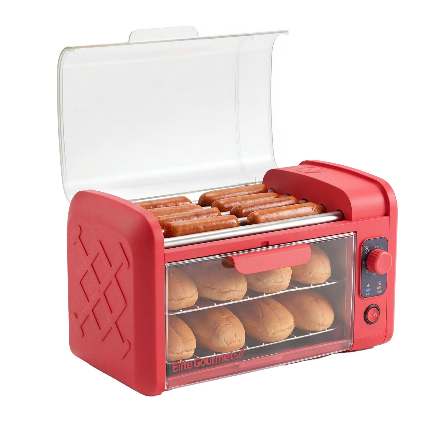 HOT DOG ROLLER & TOASTER OVEN RED