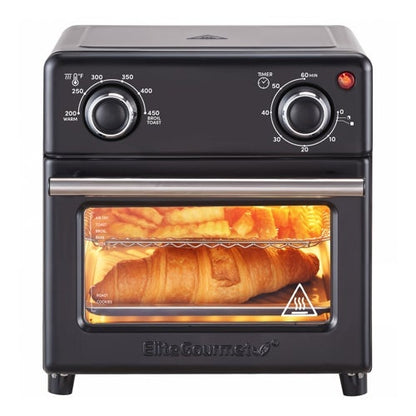 8.5QT COMPACT AIR FRYER TOASTER OVEN BLACK