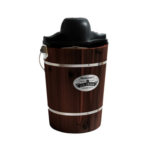 6QT OLD FASHIONED ELECTRIC ICE CREAM MAKER, APPALACHIAN WALNUT