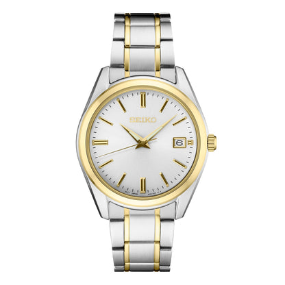 MENS ESSENTIALS TWO-TONE STAINLESS STEEL WATCH WHITE DIAL