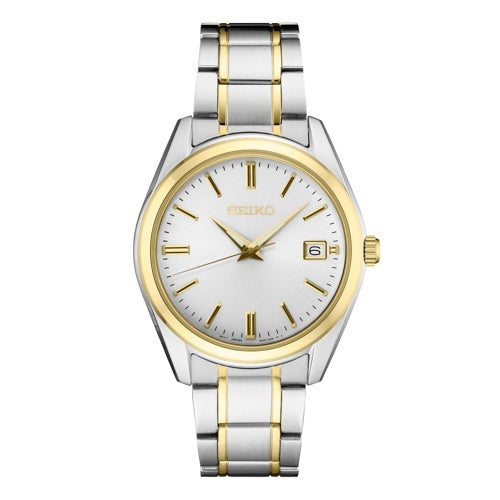 MENS ESSENTIALS TWO-TONE STAINLESS STEEL WATCH WHITE DIAL