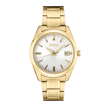 MENS ESSENTIALS GOLD-TONE STAINLESS STEEL WATCH WHITE DIAL