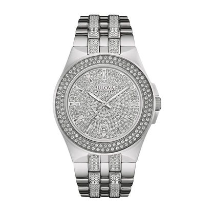 MEN'S PHANTOM CRYSTAL STAINLESS STEEL WATCH, CRYSTAL DIAL