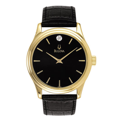 MENS CORPORATE COLLECTION LEATHER STRAP WATCH DIAL