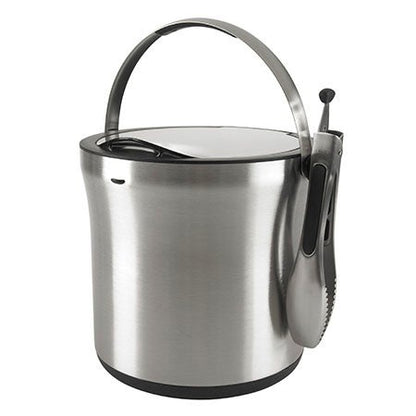 STEEL ICE BUCKET & TONGS SET
