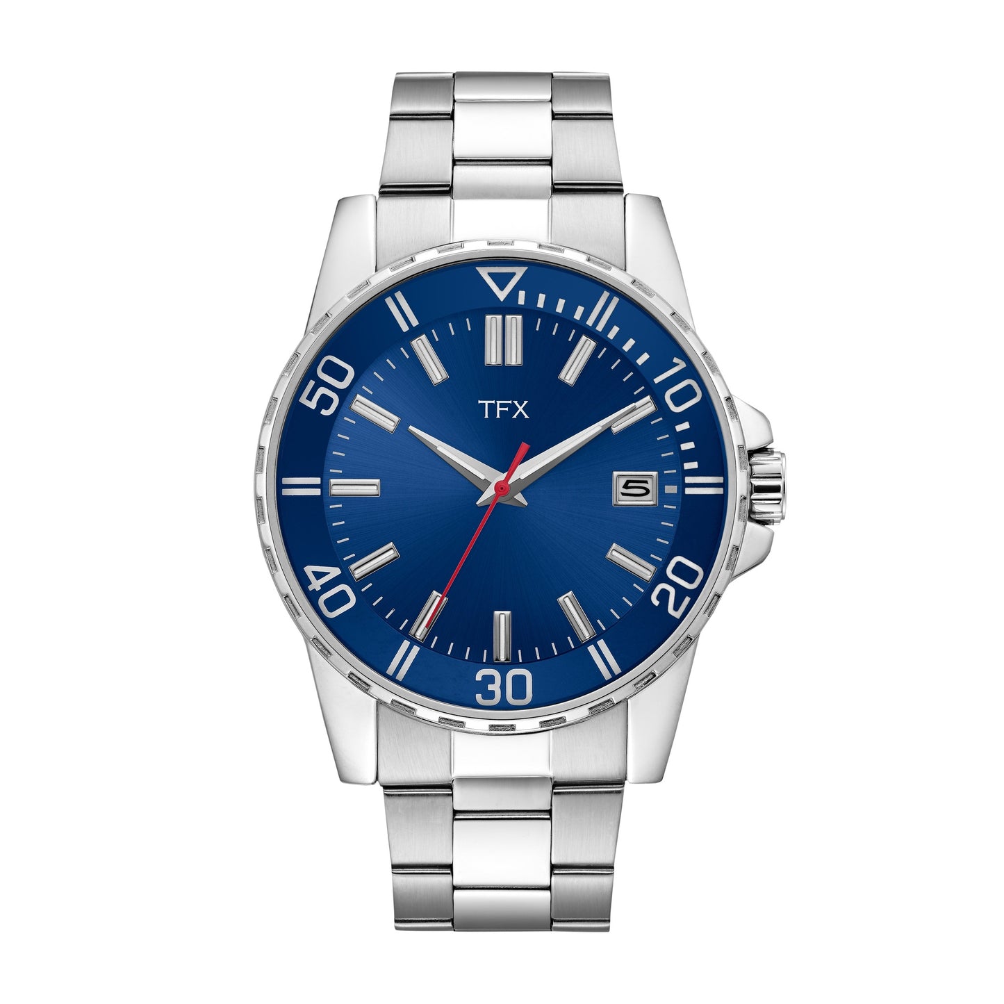 MEN'S TFX SILVER-TONE STAINLESS STEEL WATCH