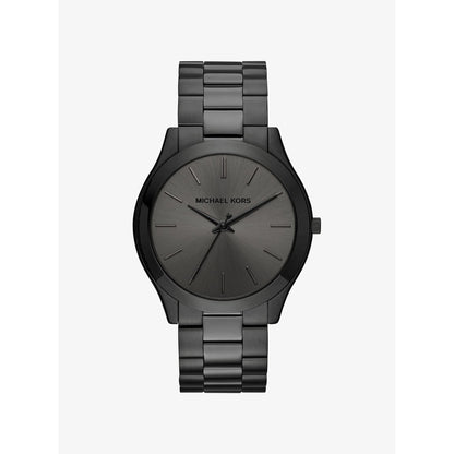 MENS SLIM RUNWAY ION-PLATED STAINLESS STEEL WATCH DIAL