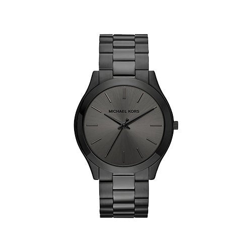 MENS SLIM RUNWAY ION-PLATED STAINLESS STEEL WATCH DIAL