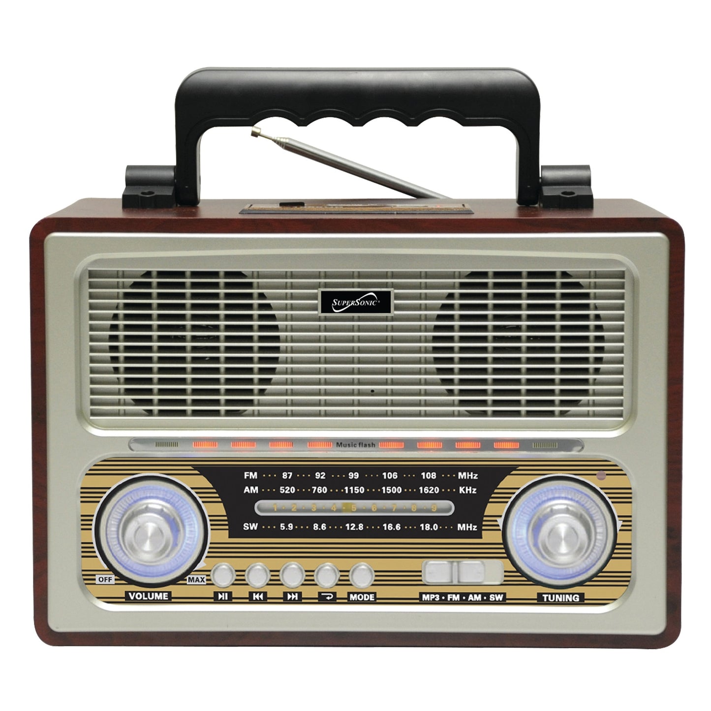 VINTAGE RETRO 3-BAND BLUETOOTH RADIO SPEAKER