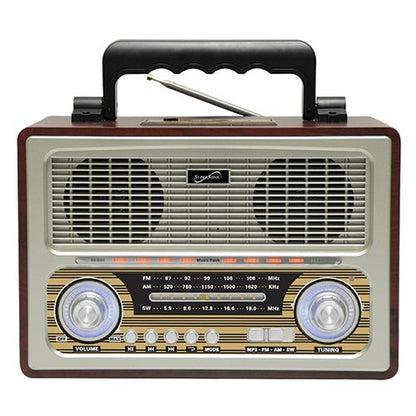 VINTAGE RETRO 3-BAND BLUETOOTH RADIO SPEAKER