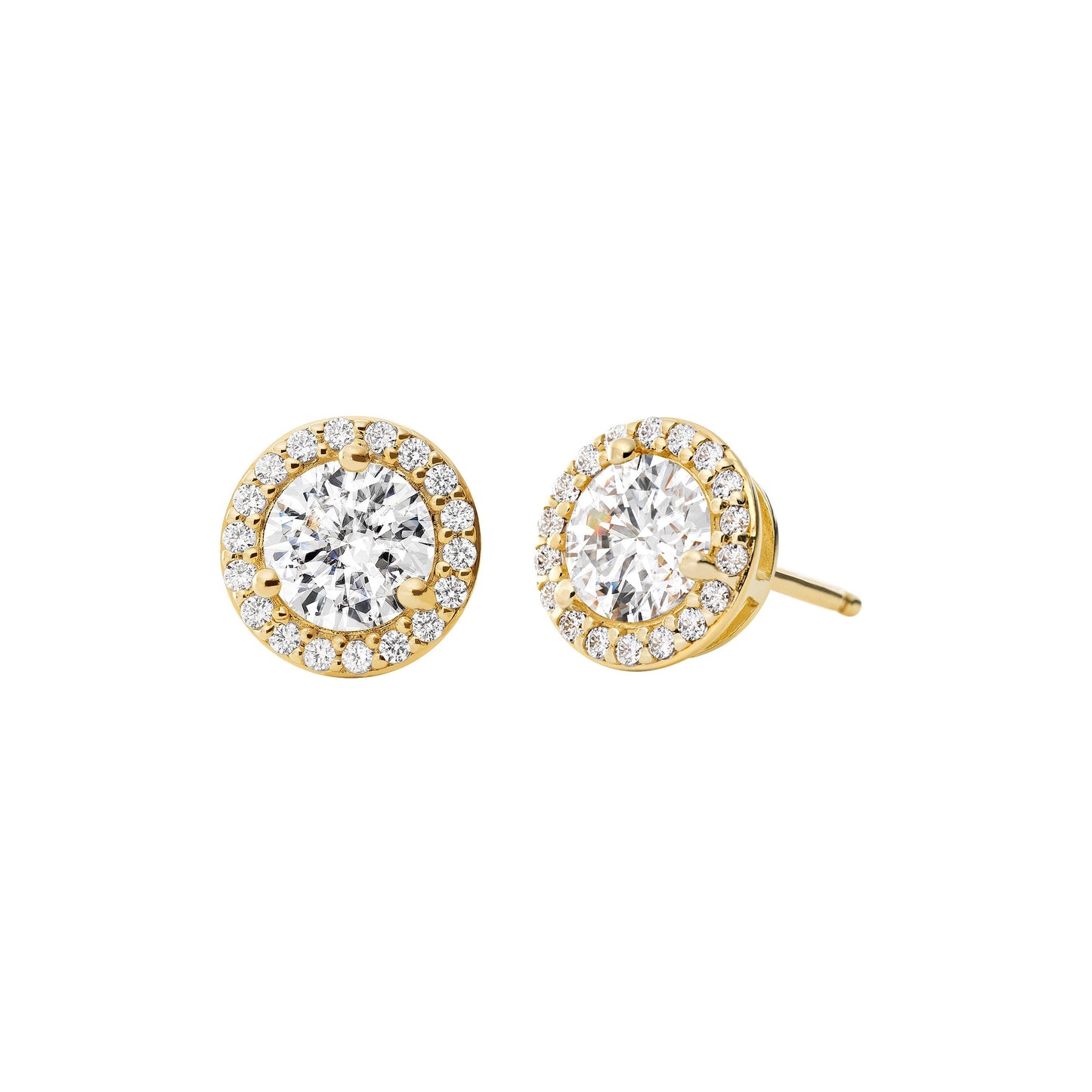PAVE ROUND STUD EARRINGS