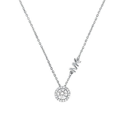 STERLING SILVER MK LOGO NECKLACE