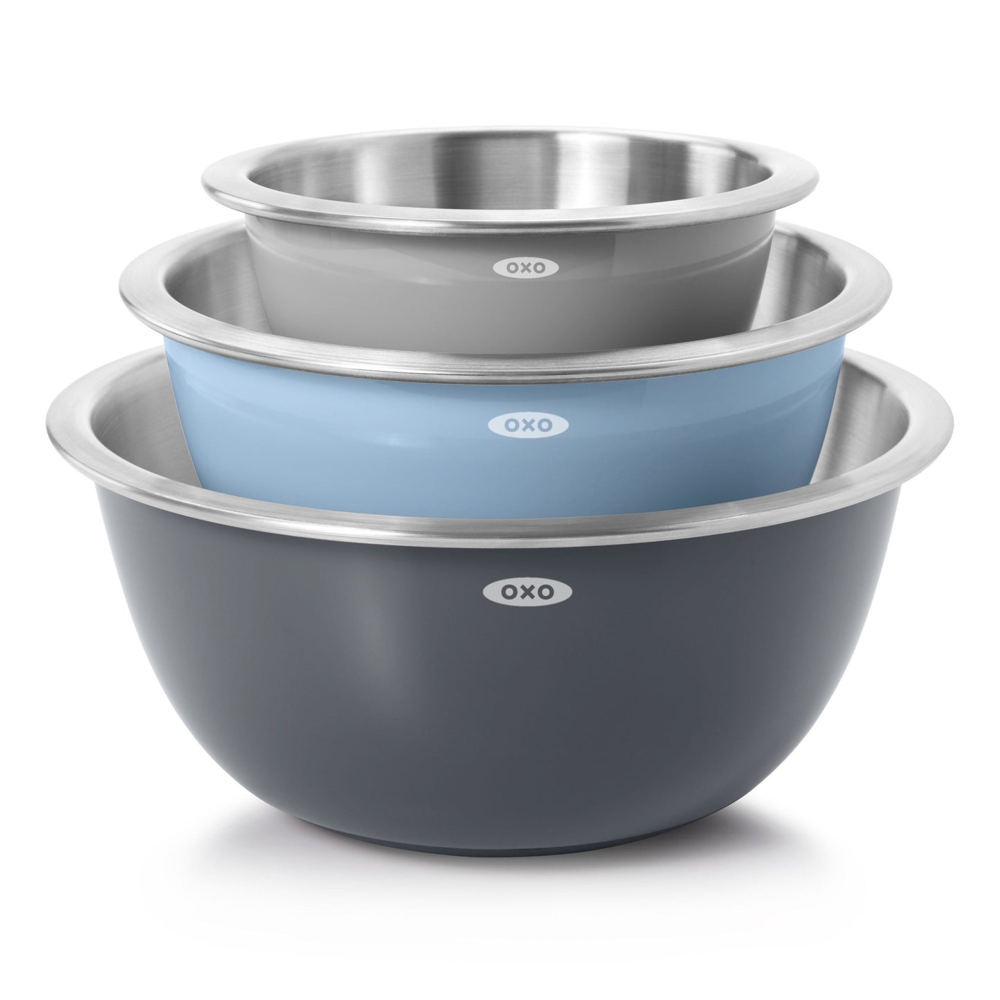 GOOD GRIPS 3PC STAINLESS STEEL MIXING BOWL SET