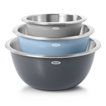 GOOD GRIPS 3PC STAINLESS STEEL MIXING BOWL SET