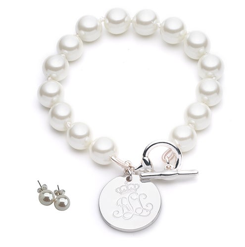 Lauren Ralph Lauren 10mm Pearl Bracelet & Earrings