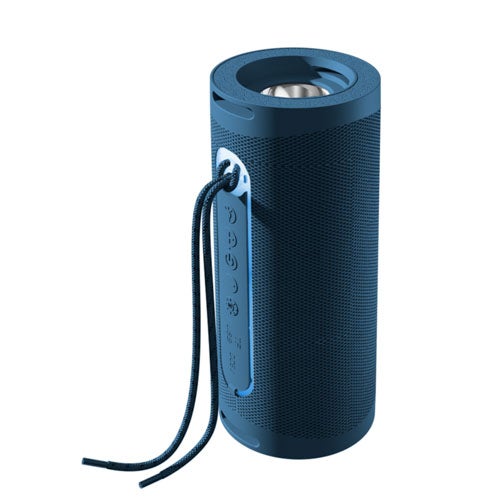 BASS LUX Portable Bluetooth Speaker w/ Flashlight  Blue