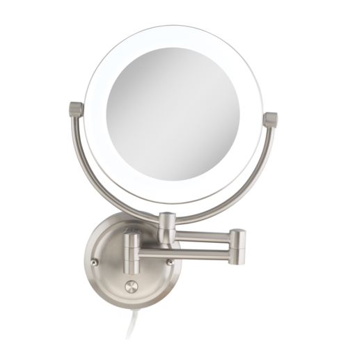 Zadro Lexington Lighted Wall Mounted Makeup Mirror with Magnification