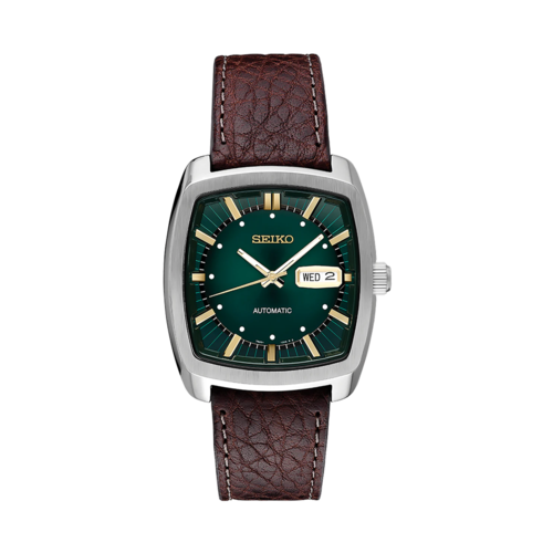 Seiko Men's RECRAFT Automatic Brown Leather Watch