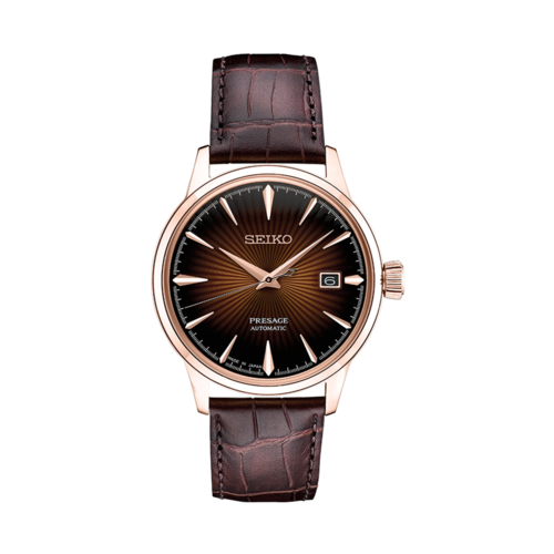 Seiko Men's Presage Brown Leather Watch