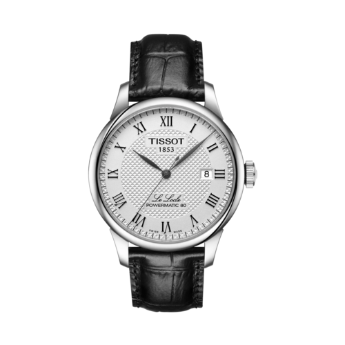 Tissot Le Locle Black Alligator Leather Strap Watch