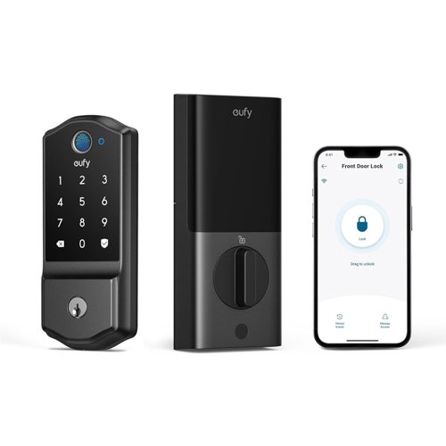 C220 Fingerprint Keyless Entry Smart Lock Black Retro