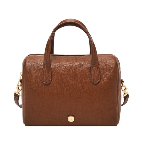 Lainey Leather Satchel Brown